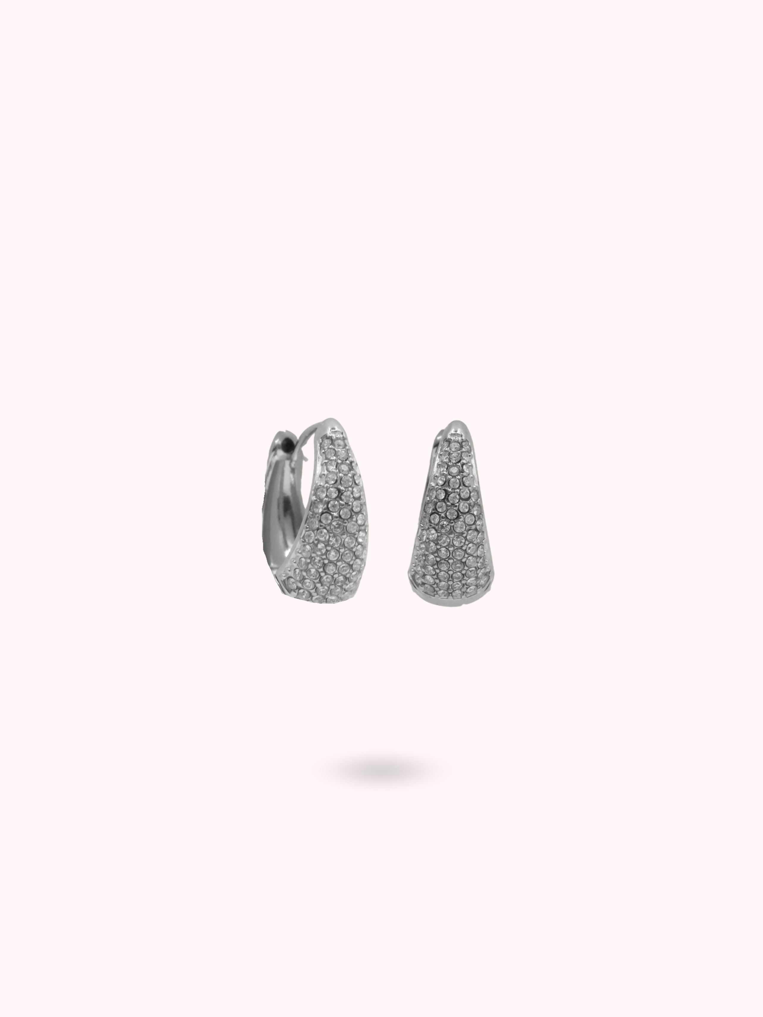 Boucles d'oreilles Goutte d'eau à strass