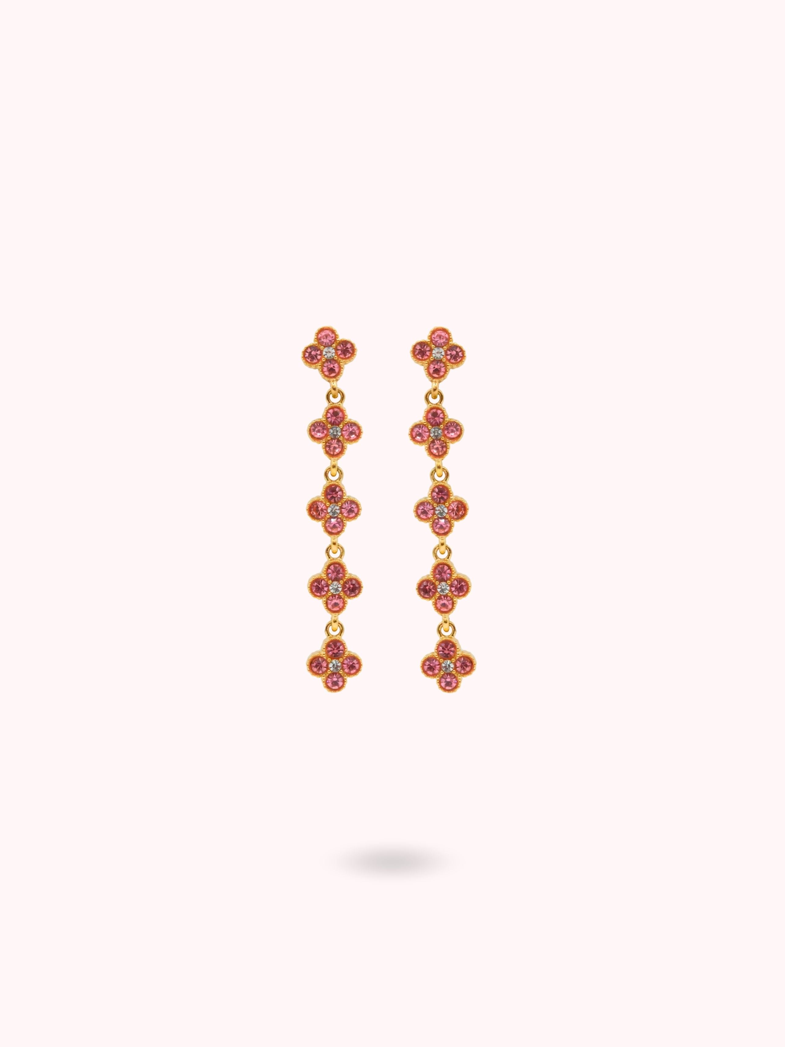 Boucles d'oreilles Judith roses