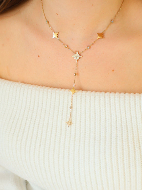 Collier pluie d'étoiles