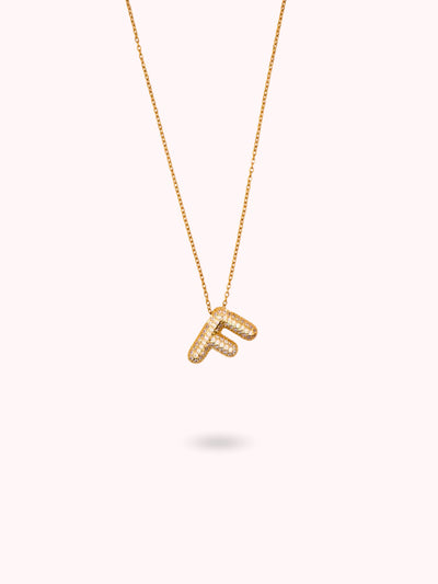 Collier initiale à strass