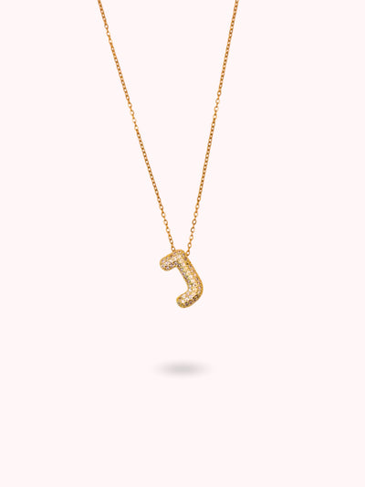 Collier initiale à strass