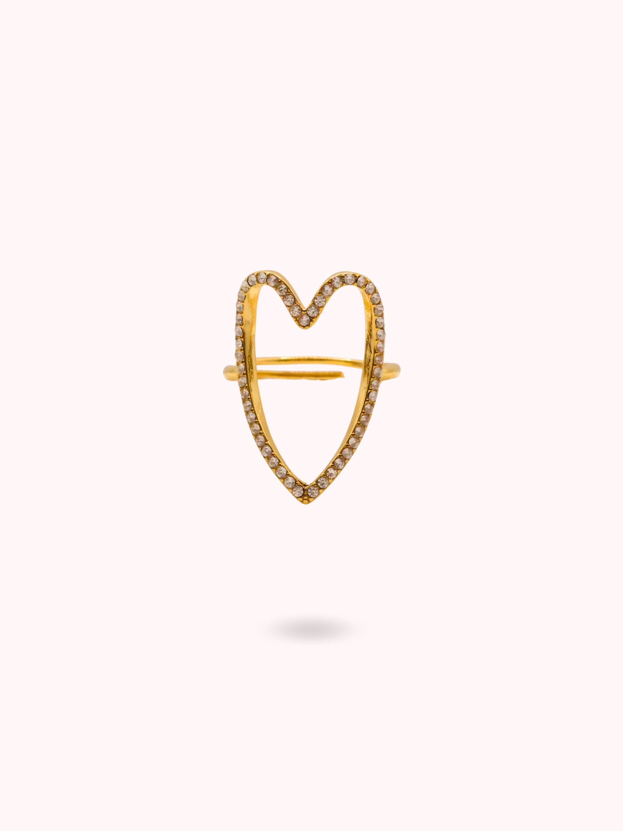 Bague Coeur à strass