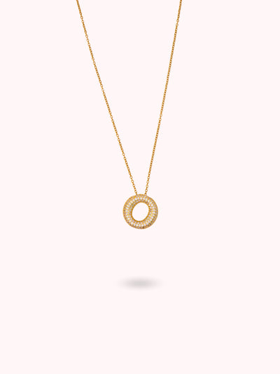 Collier initiale à strass