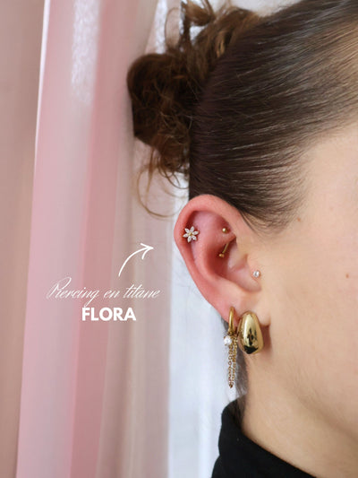 Piercing Titane Flora