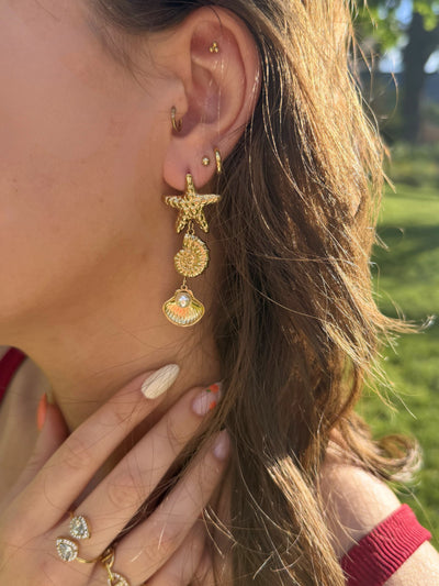Boucles d'oreilles Corail