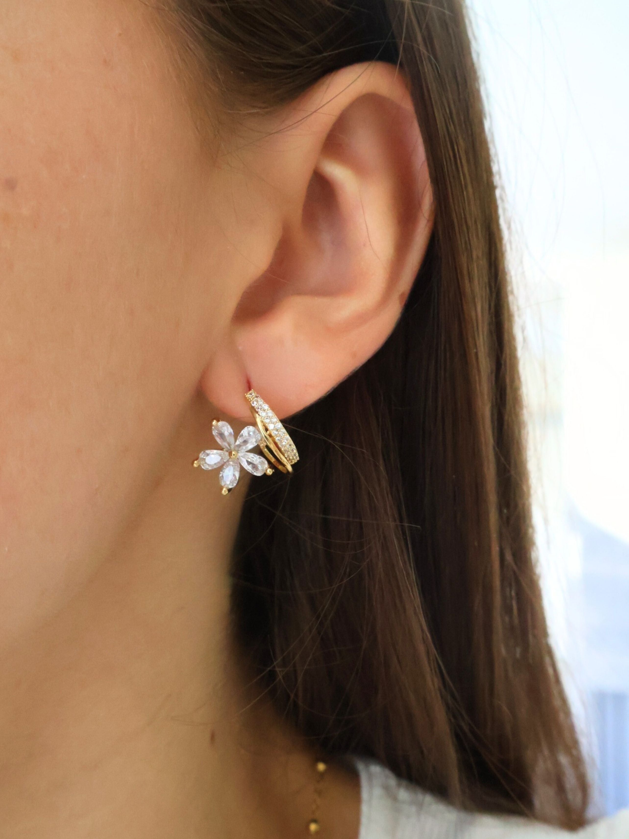 Boucles d'oreilles Lunaria