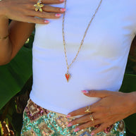 Collier Cœur rouge