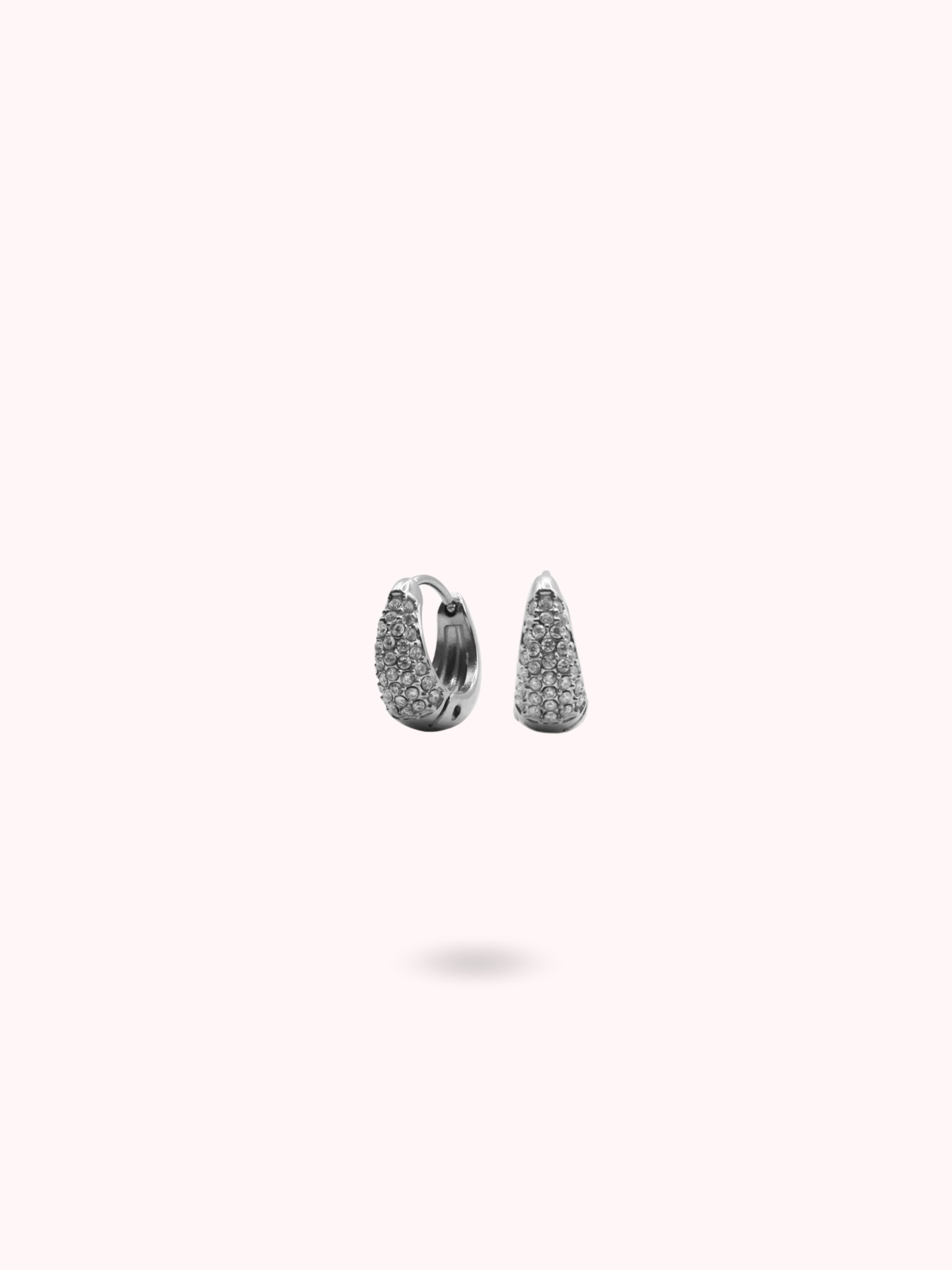 Boucles d'oreilles Mini goutte d'eau à strass
