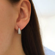 Boucles d'oreilles Mini goutte d'eau à strass