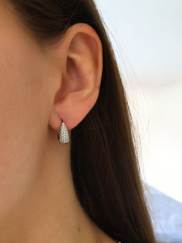 Boucles d'oreilles Mini goutte d'eau à strass