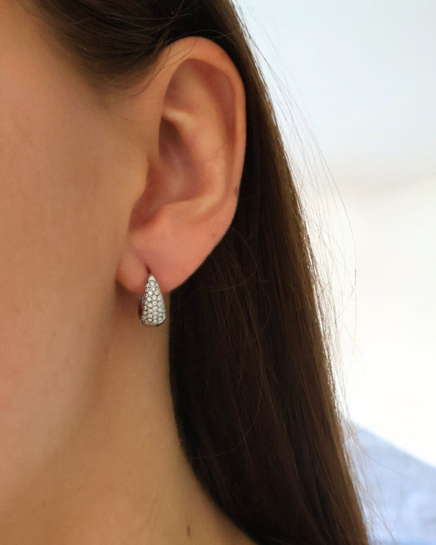 Boucles d'oreilles Mini goutte d'eau à strass