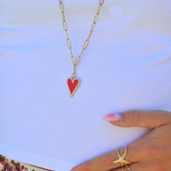 Collier Cœur rouge