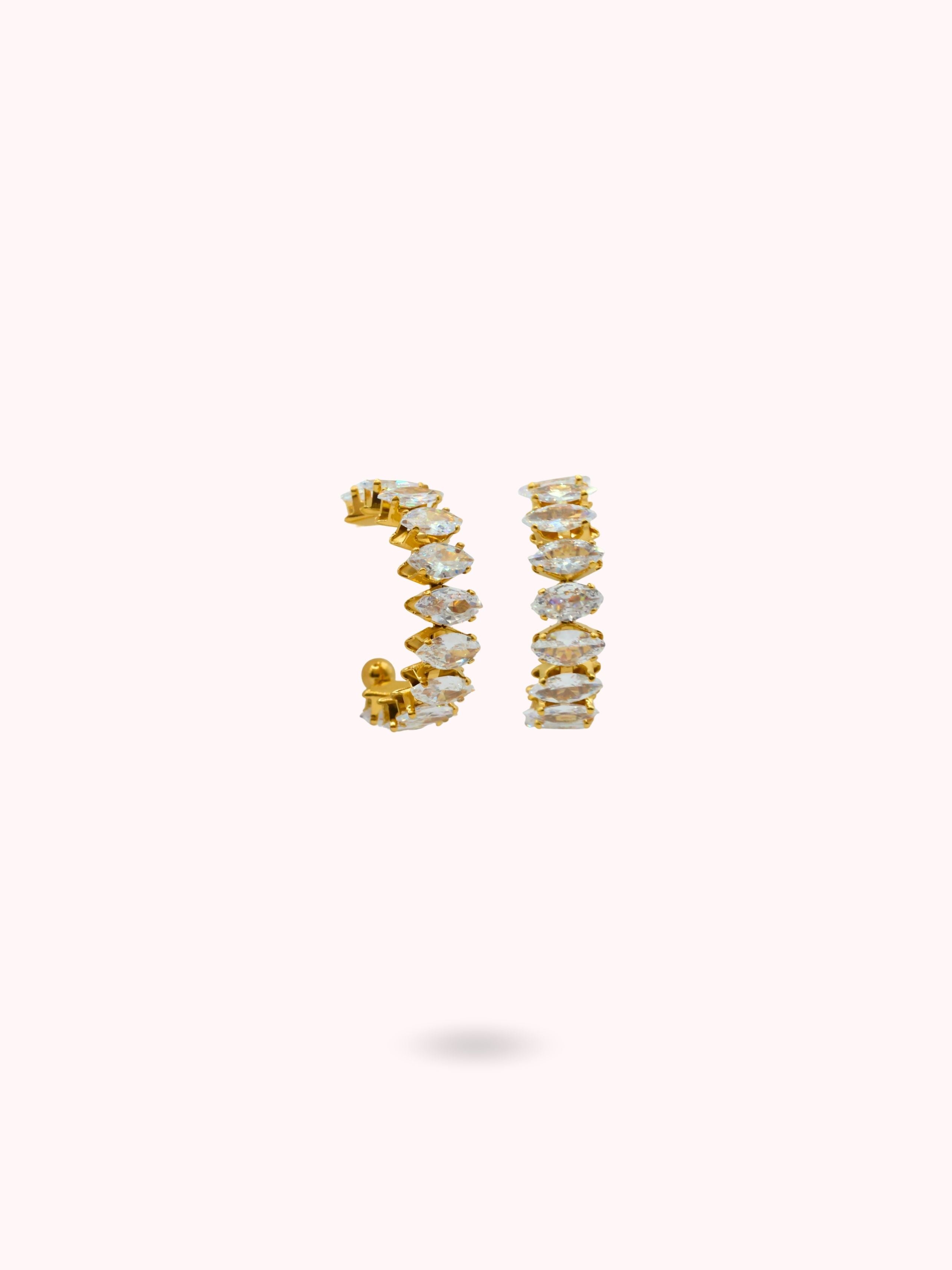 Boucles d'oreilles Nell blanches