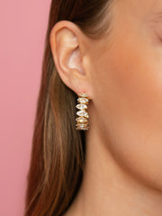Boucles d'oreilles Nell blanches