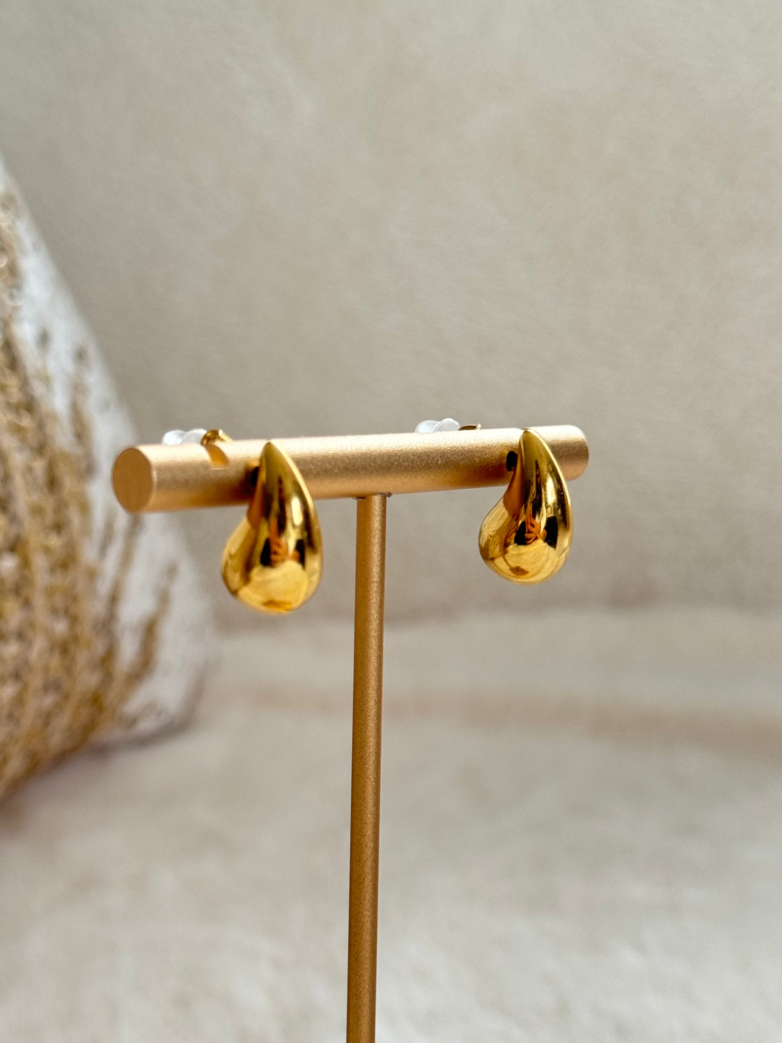 Boucles D'Oreilles Goutte D'Eau Femme, 18K Boucles D'Oreilles Femme Or Boucles D'Oreilles Goutte D'Eau Femme, 18K Boucles D'Oreilles Femme Or