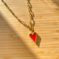 Collier Cœur rouge